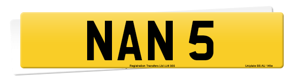 Registration number NAN 5